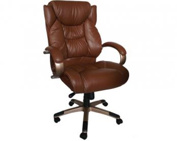 Кресло 9587 L кожа коричневая  (Дик-мебель)Дик-мебель Кресло 9587 L кожа коричневая 