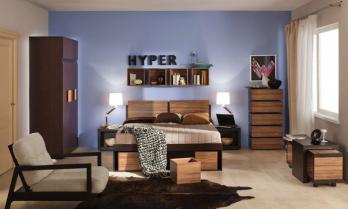 Спальня "Hyper" Комплектация 1 (Глазов-мебель)Глазов-мебель Спальня "Hyper" Комплектация 1