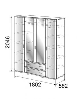 Модуль 5 Шкаф для одежды четырехдверный "Ника Премиум" (Ижмебель)Ижмебель Модуль 5 Шкаф для одежды четырехдверный "Ника Премиум" Модуль 5 Шкаф для одежды четырехдверный "Ника Премиум" (Ижмебель)Ижмебель Модуль 5 Шкаф для одежды четырехдверный "Ника Премиум"