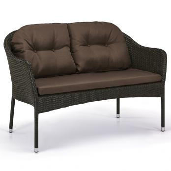 Плетеный диван из искусственного ротанга S54A-W53 Brown (Афина-мебель)Афина-мебель Плетеный диван из искусственного ротанга S54A-W53 Brown