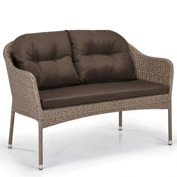 Плетеный диван из искусственного ротанга S54B-W56 Light brown (Афина-мебель)Афина-мебель Плетеный диван из искусственного ротанга S54B-W56 Light brown