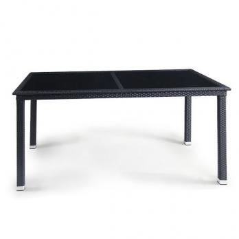 Плетеный стол T246A-W5-160x90 Black (Афина-мебель)Афина-мебель Плетеный стол T246A-W5-160x90 Black