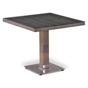 Плетеный стол из искусственного ротанга T503SG-W1289-80х80 Pale (Kvimol)Kvimol Плетеный стол из искусственного ротанга T503SG-W1289-80х80 Pale