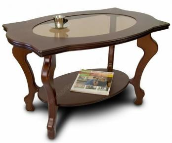 Журнальный столик Берже-1С Темно-коричневый (Мебелик)Мебелик Журнальный столик Берже-1С Темно-коричневый