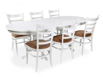 Обеденная группа для столовой и гостиной Стол 2000 (wh)+стул 2000(wh) [WHITE] (Mr. Kim)Mr. Kim Обеденная группа для столовой и гостиной Стол 2000 (wh)+стул 2000(wh) [WHITE]