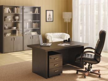 Комплект офисной мебели Чикаго К5 [Темный дуб] (Pointex)Pointex Комплект офисной мебели Чикаго К5 [Темный дуб]