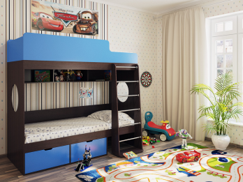 Детская кровать Милана 2 (венге) (Милана-мебель)Милана-мебель Детская кровать Милана 2 (венге)