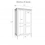 Шкаф для одежды "Ольса" 02 ММЦ белый с антиком
