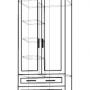 «Карина Люкс» Модуль 12 Шкаф двухдверный