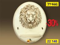 Ключница ВК 3-1 "Лев" (эмаль с патиной) Ваниль/Золото