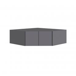 Антресоль Мадрид угол скос 300 графит серый