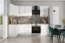 КГ Угловой Вектор 40*210 Бланж (со столешницей, черный, 26) в.14