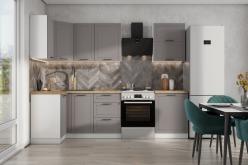 КГ Угловой Вектор 40*210 Грей (со столешницей, черный, 26) в.39