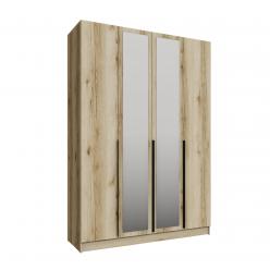 Шкаф Мадрид (1,6) с зеркалом дуб делано