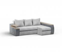 Диван угловой Атика NEW левый, Shape Grey, Dream Grafit, Крафт серый