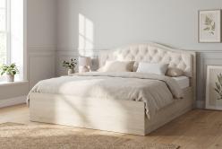 Кровать с настилом ЛДСП Дели 160х200, дуб сонома/карамель