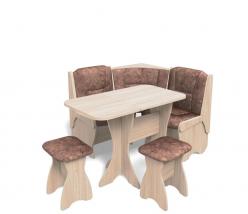 Кухонный набор Нарцисс ясень светлый/Велюр Коньяк