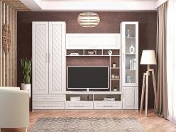 Гостиная Аллегро 9 Роммб компл. 2 / Бодега белая/Сандал белый