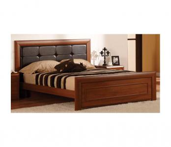 Кровать с изголовьем из натуральной кожи на 160 (Дана)Дана Кровать с изголовьем из натуральной кожи на 160