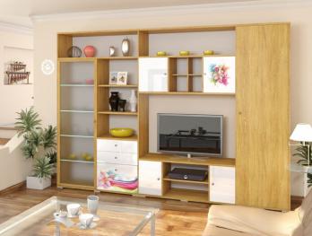 Гостиная "Сантана" с рисунком (Ижмебель)Ижмебель Гостиная "Сантана" с рисунком