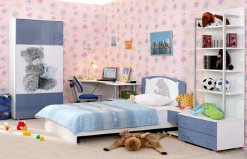 Детская комната "Бьянка" (синий мишка) (Ижмебель)Ижмебель Детская комната "Бьянка" (синий мишка)