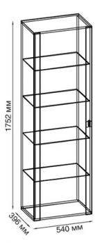 В-05 Шкаф МЦН стекло (надставка) ()В-05 Шкаф МЦН стекло (надставка)
