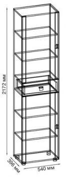 В-07 Шкаф МЦН стекло (с ящиком) ()В-07 Шкаф МЦН стекло (с ящиком)