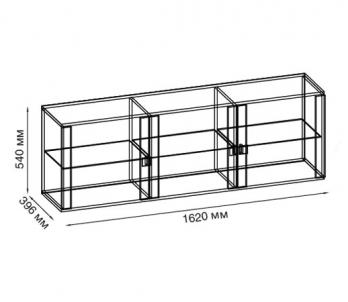 В-18 Антресоль 3-х дв. ((корпус) боковые стенки в цвете дуб млечный) ()В-18 Антресоль 3-х дв. ((корпус) боковые стенки в цвете дуб млечный)