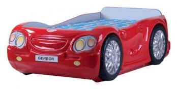 Кровать-машина Лео с матрацем Арт. Л-16 (красная) (Гера (BRW))Гера (BRW) Кровать-машина Лео с матрацем Арт. Л-16 (красная)