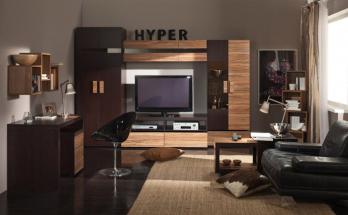 Гостиная "Hyper" Комплектация 1 (Глазов-мебель)Глазов-мебель Гостиная "Hyper" Комплектация 1