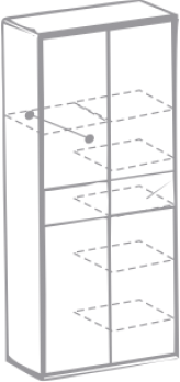 Шкаф для одежды "Браво" (Интеди)Интеди Шкаф для одежды "Браво"