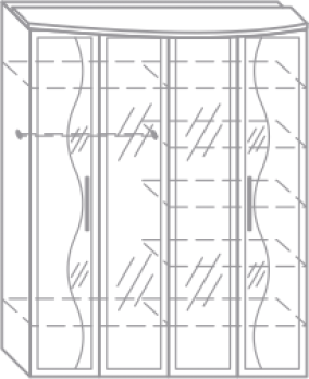 Шкаф для платья и белья "Каприз" (Интеди)Интеди Шкаф для платья и белья "Каприз"