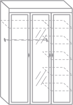 Шкаф для платья и белья "Каприз" (Интеди)Интеди Шкаф для платья и белья "Каприз"