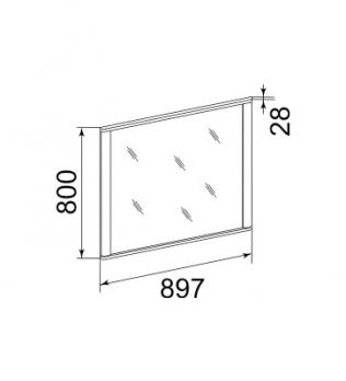 Модуль 10 Зеркало настенное "Ника Премиум" (Ижмебель)Ижмебель Модуль 10 Зеркало настенное "Ника Премиум"