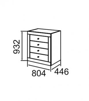 Модуль 11 Комод  "Саванна" (Ижмебель)Ижмебель Модуль 11 Комод  "Саванна"