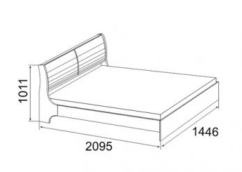 Модуль 18 Кровать двуспальная "Олеся" (Ижмебель)Ижмебель Модуль 18 Кровать двуспальная "Олеся"