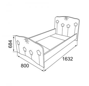 Модуль 2  Кровать "Капитошка" (Ижмебель)Ижмебель Модуль 2  Кровать "Капитошка"