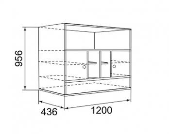 Модуль 3 Секция навесная "Сантана" (Ижмебель)Ижмебель Модуль 3 Секция навесная "Сантана"