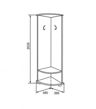 Модуль 5 Приставка угловая с вешалкой "Легенда" (Ижмебель)Ижмебель Модуль 5 Приставка угловая с вешалкой "Легенда"