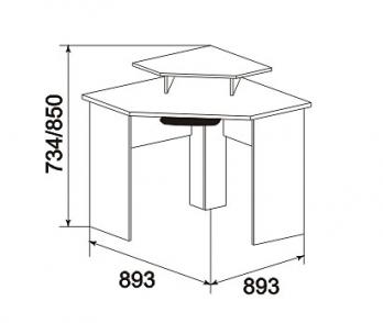 Модуль 5 Стол угловой "Джерри" (Ижмебель)Ижмебель Модуль 5 Стол угловой "Джерри"