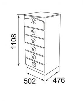 Модуль 5 Тумба с ящиками "Капитошка" (Ижмебель)Ижмебель Модуль 5 Тумба с ящиками "Капитошка"