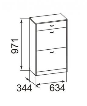 Модуль 7 Тумба для обуви "Фортуна" (Ижмебель)Ижмебель Модуль 7 Тумба для обуви "Фортуна"