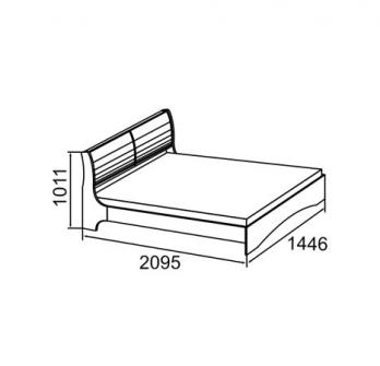 Модуль 9 Кровать 1400 мм (без ортопедического основания) "Саванна" (Ижмебель)Ижмебель Модуль 9 Кровать 1400 мм (без ортопедического основания) "Саванна"