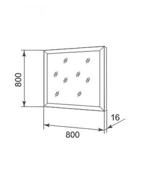Модуль 9 Зеркало настенное "Олеся" (Ижмебель)Ижмебель Модуль 9 Зеркало настенное "Олеся"