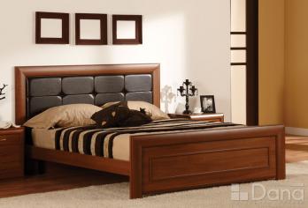 Кровать "Альба" с кожаным изголовьем 3117 К (Дана)Дана Кровать "Альба" с кожаным изголовьем 3117 К