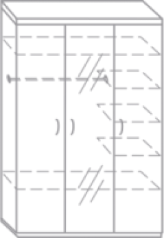 Шкаф-купе для платья и белья "Саша 1" (Интеди)Интеди Шкаф-купе для платья и белья "Саша 1"