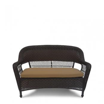 Плетеный диван из искусственного ротанга LV130-1 Brown/Beige (Афина-мебель)Афина-мебель Плетеный диван из искусственного ротанга LV130-1 Brown/Beige