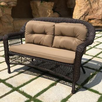 Плетеный диван из искусственного ротанга LV520-1 Brown/Beige (Афина-мебель)Афина-мебель Плетеный диван из искусственного ротанга LV520-1 Brown/Beige