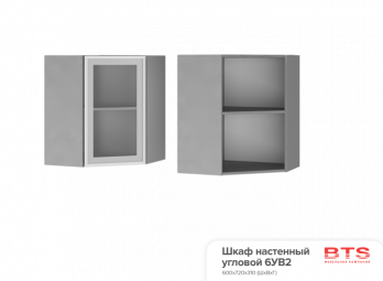 6УВ2 Шкаф настенный угловой со стеклом (БТС)БТС 6УВ2 Шкаф настенный угловой со стеклом