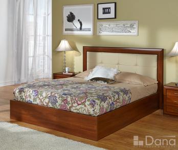 Кровать "Альба" с изголовьем из натуральной кожи и подъемным механизмом 3116Б на 160 (Дана)Дана Кровать "Альба" с изголовьем из натуральной кожи и подъемным механизмом 3116Б на 160